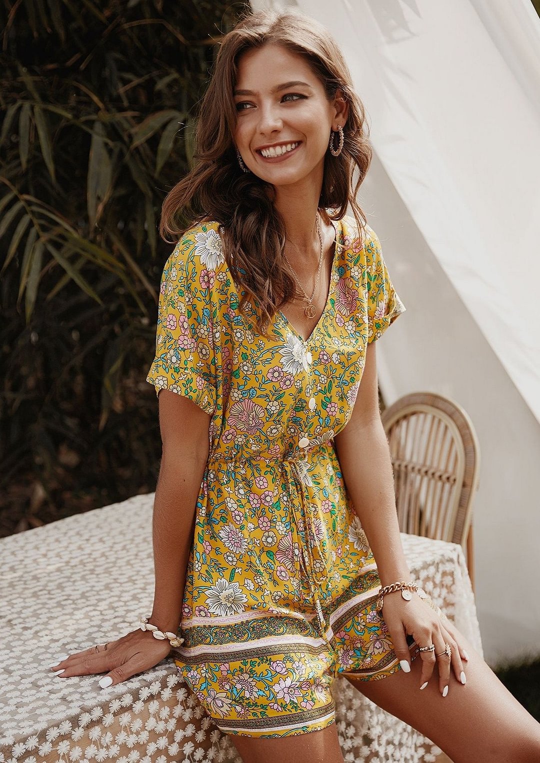 Feeling Good Playsuit YELLOW August Lemonade August Lemonade