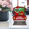 DIY Christmas Grinch Truck Diamond Painting Wooden Desktop Ornaments