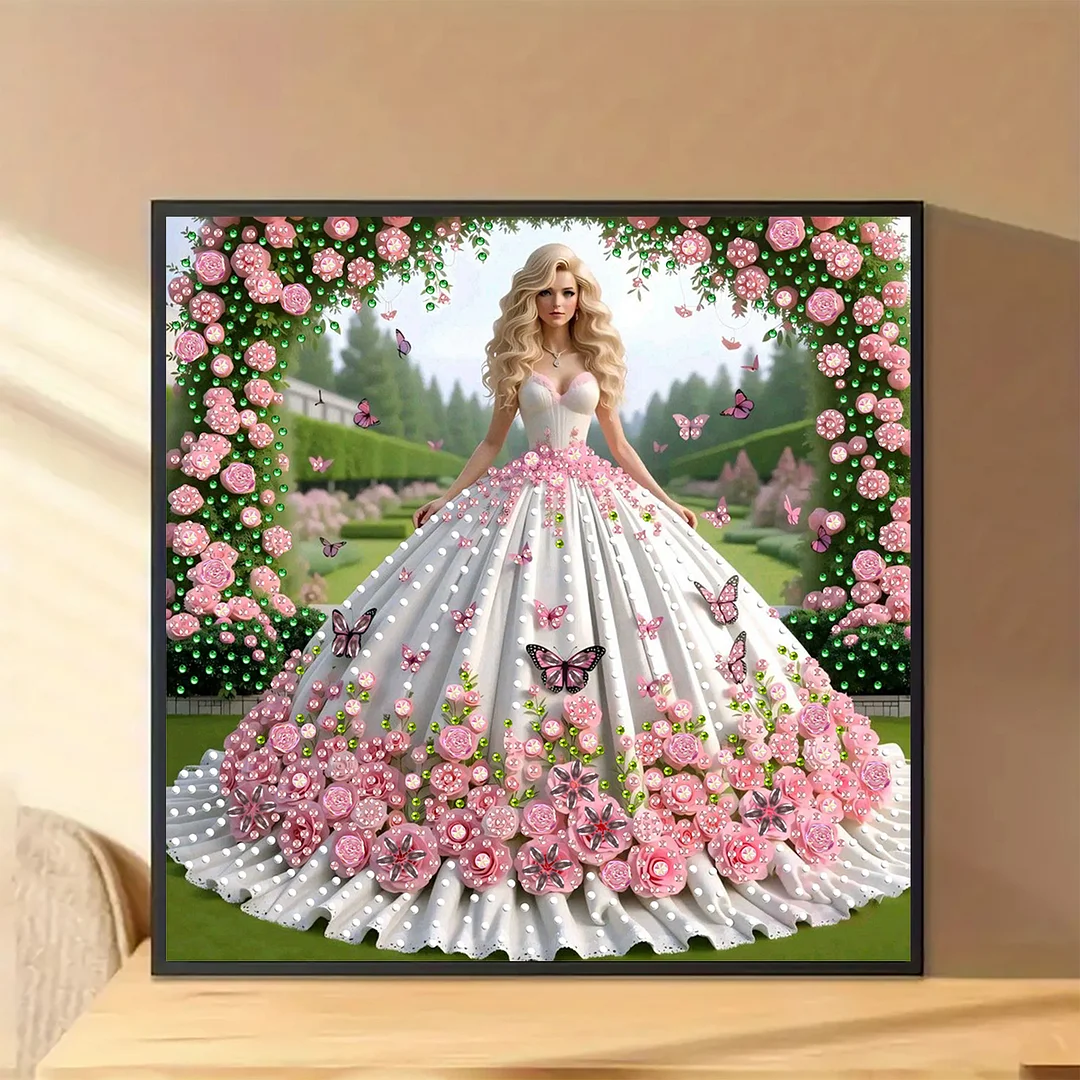 Diamond Painting - Partial Special Shaped Drill - Floral Bride(Canvas|30x30cm)