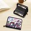 Diamond Painting Love Dog Card Holder Coin Purse Diamond Art Wallet for Women