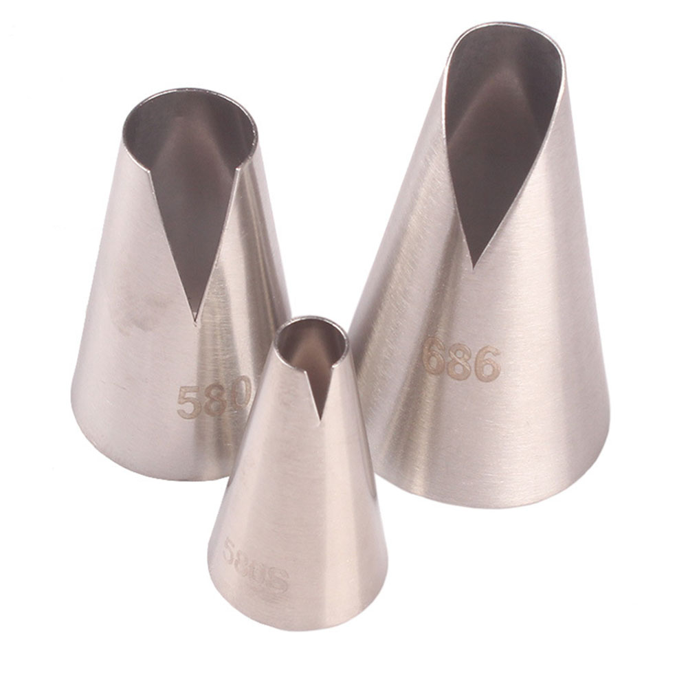 

3pcs Stainless Steel Cake Pastry Nozzle Kitchen Baking Tools, 501 Original