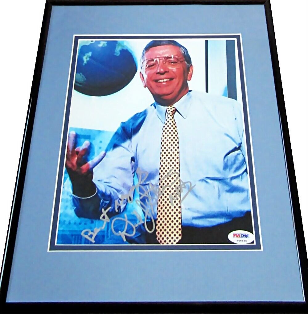 David Stern autographed signed 8x10 Photo Poster painting inscribed Best regards FRAMED PSA/DNA