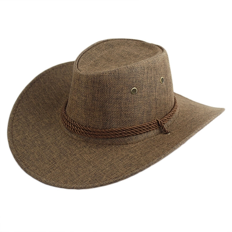Western Denim Hat Men’s Double-sided Suede Large Brim Sun Hat Women’s Riding Hat Grassland United States
