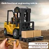 Remote Control Forklift Light Music Spray Crane Engineering Car Children's Toy Model