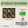 6pcs DIY Christmas Atmosphere 3D standing Diamond Painting Greeting Card