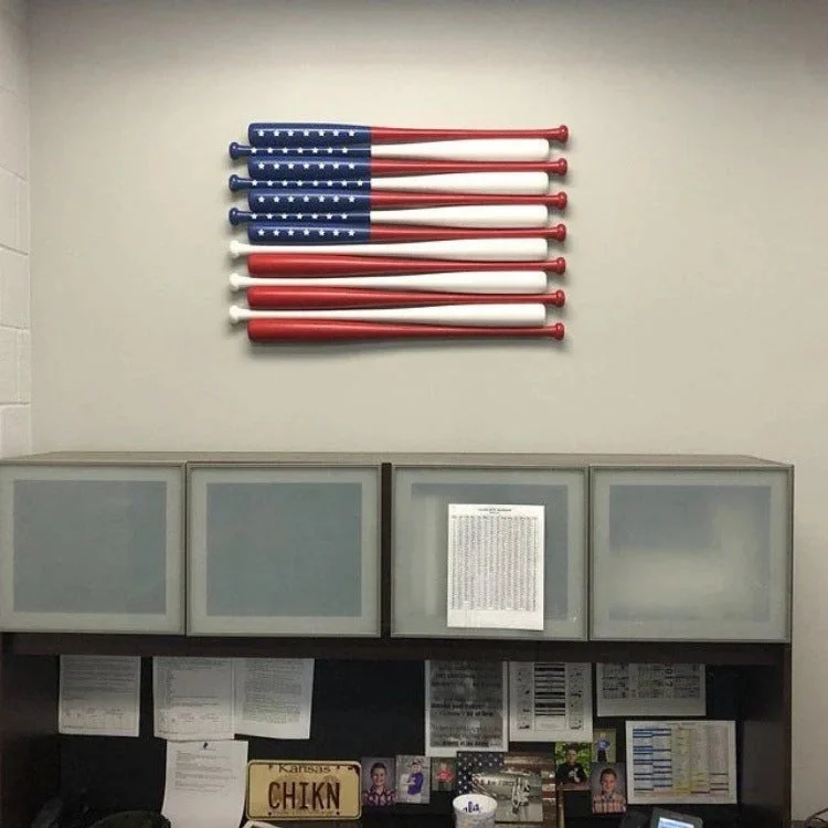 Creative Baseball Bat Flag Wall Decoration