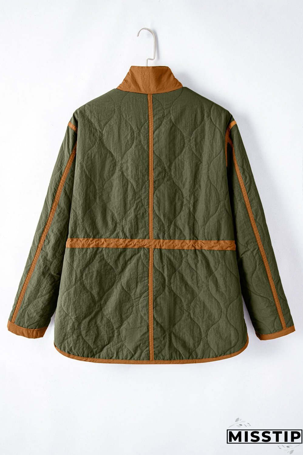 Stitching Quilted Drawstring Jacket
