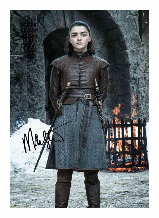 MAISIE WILLIAMS - GAME OF THRONES AUTOGRAPH SIGNED PP Photo Poster painting POSTER