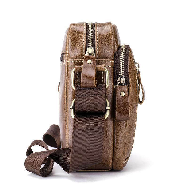 Men's Casual Zipper Crossbody Packs Shoulder Bag With Large Capacity