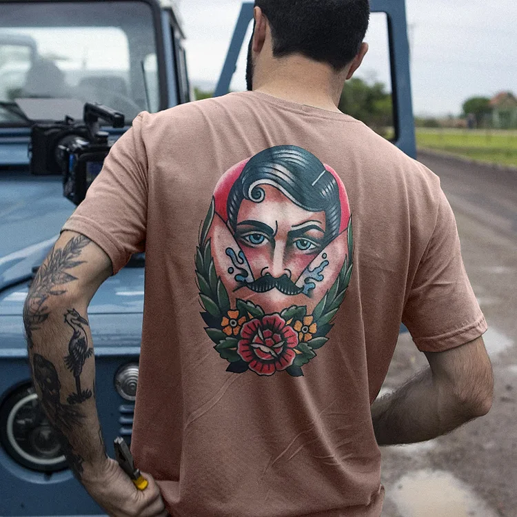A Bearded Man And Flower T-shirt