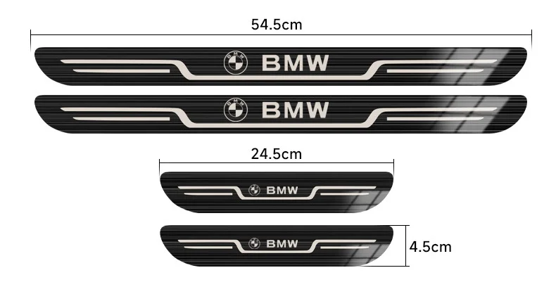 Car universal style stainless steel welcome door sill strip