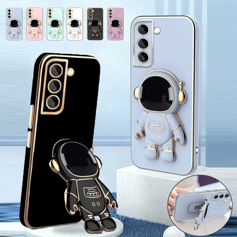 Astronaut Telescopic Stand Holder Plating Case For Samsung