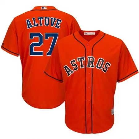 Men's Houston Astros #27 Jose Altuve Orange Cool Base Stitched MLB Jersey AIW4