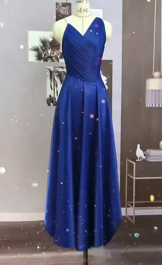 Royal Blue One Shoulder Bridesmaid Dress PD0309