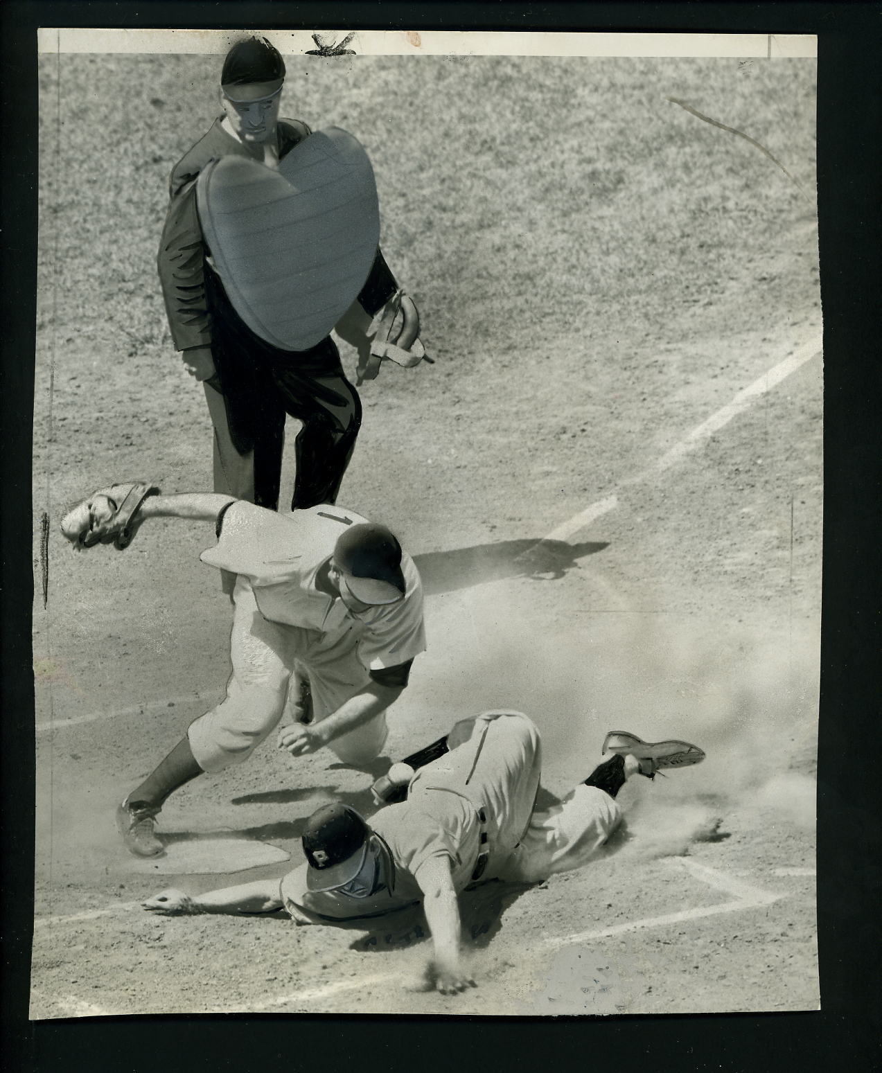 Johnny O'Brien Howie Pollet Jocko Conlan 1955 Press Photo Poster painting Cubs Pittsbugh Pirates