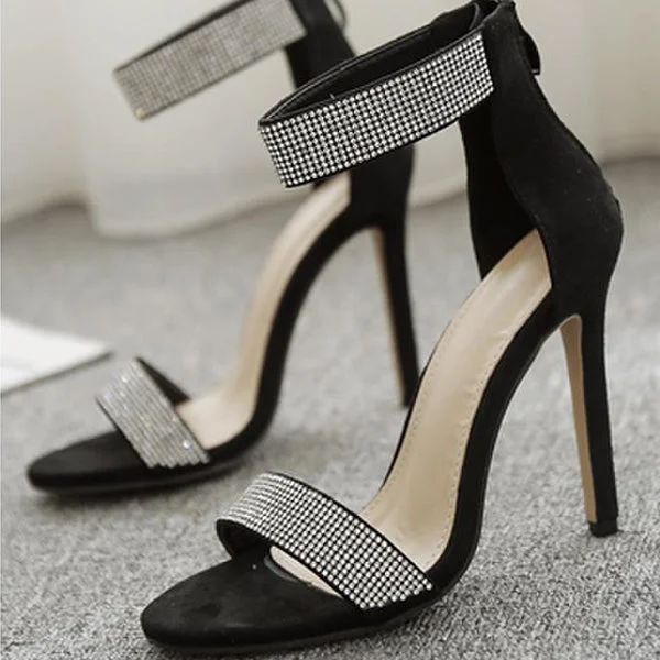 2022 Luxury Rhinestone Women Sandals Sexy Bling Crystal High Heel Women Sandals Elegant Party Shoes Women