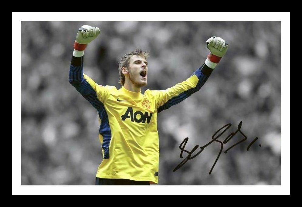 David De Gea - Manchester United Autograph Signed & Framed Photo Poster painting