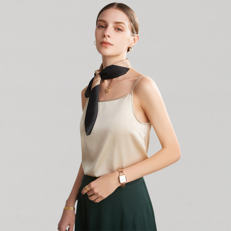 Silk Stretch Satin Camisole Top For Women REAL SILK LIFE