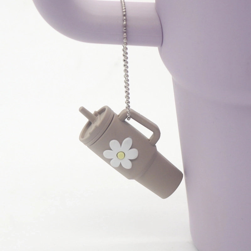 Cartoon Style Floral Soft Glue Unisex Cup Ornaments