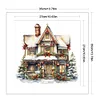Christmas Cabin-18CT Counted Cross Stitch 35*35cm/13.78*13.78in