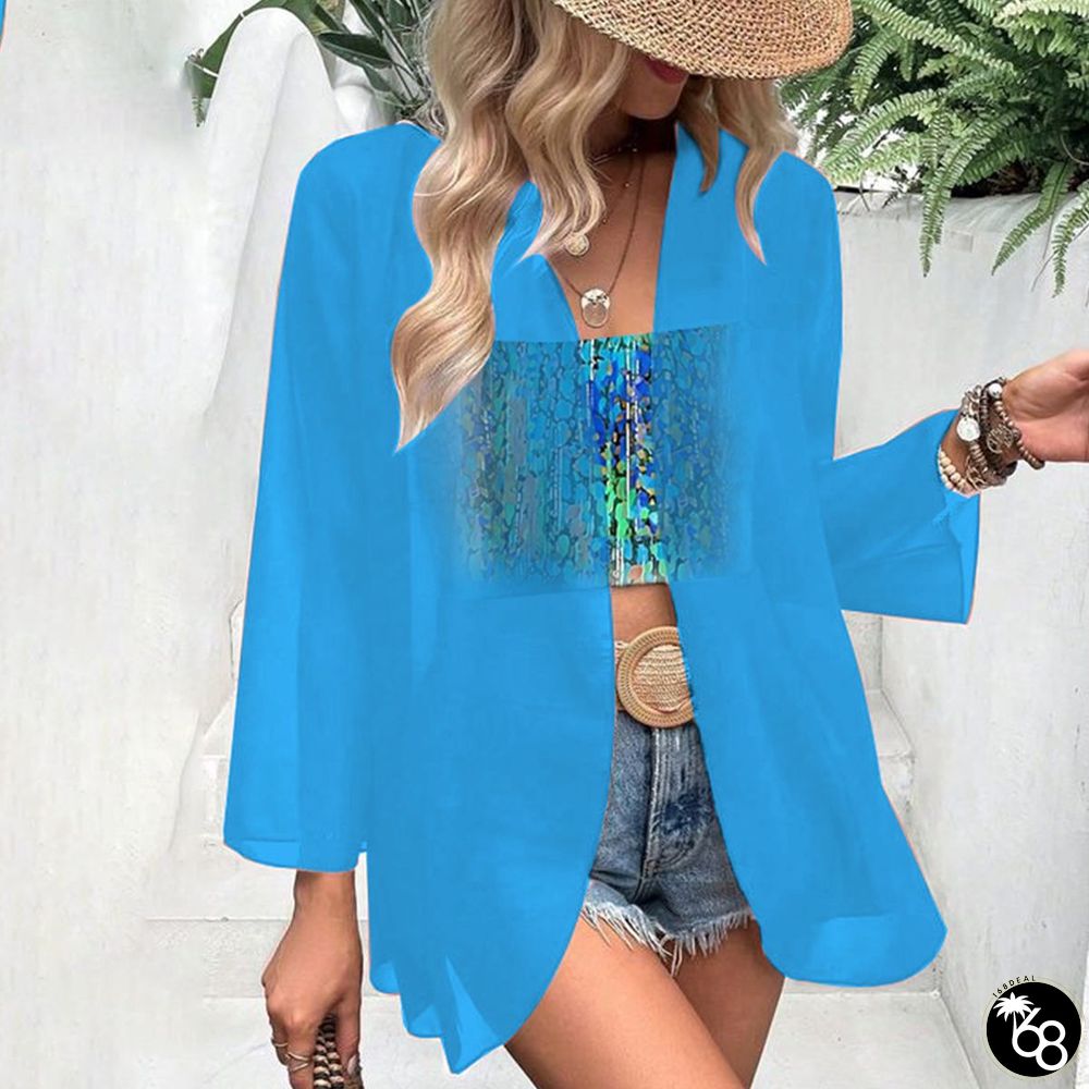 Fresh Blue Cami With Outerwear | 168DEAL