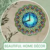 (US Local)DIY Full Drill Special Shape Diamond Painting Datura Clock it