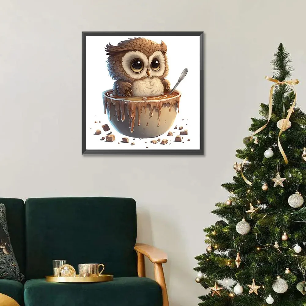 Full Round Diamond Painting 30*30cm - Owl