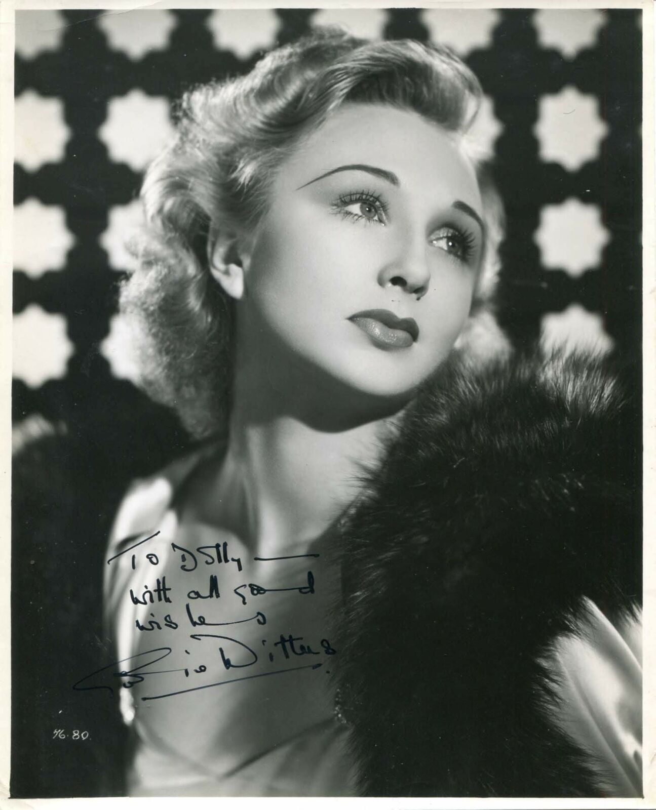 Googie Withers vintage autograph, signed vintage Photo Poster painting