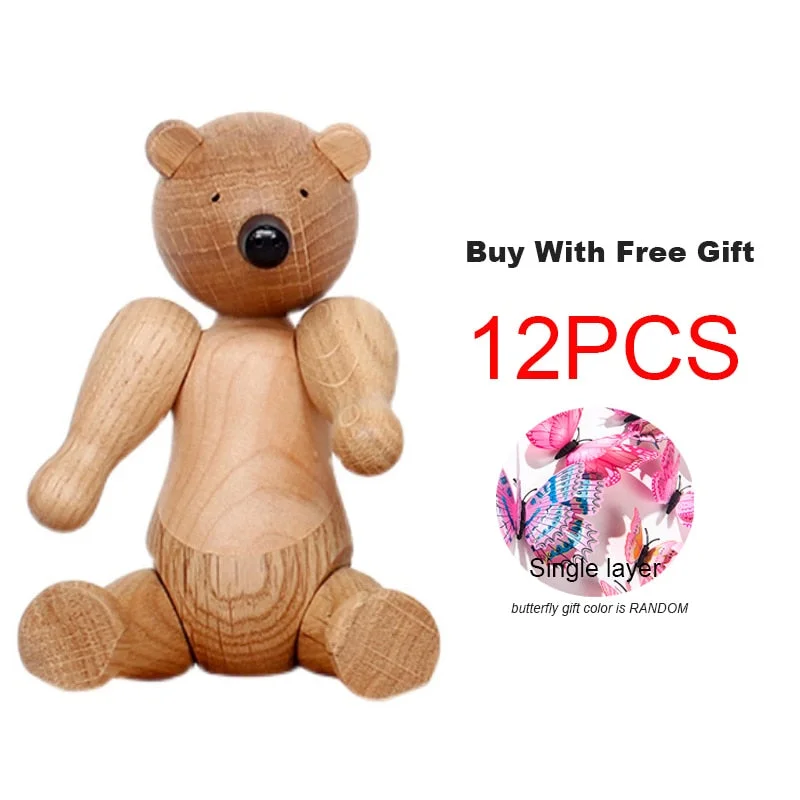 bear ornaments happy birthday crafts wooden bear ornaments with gift box for smart Home
