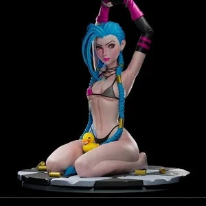 Pornhint Jinx Bathtub + NSFW STL File, 3D Digital Printing STL File for 3D Printers, League of Legends Fan Art , Miniature and Figure, Games NSFW