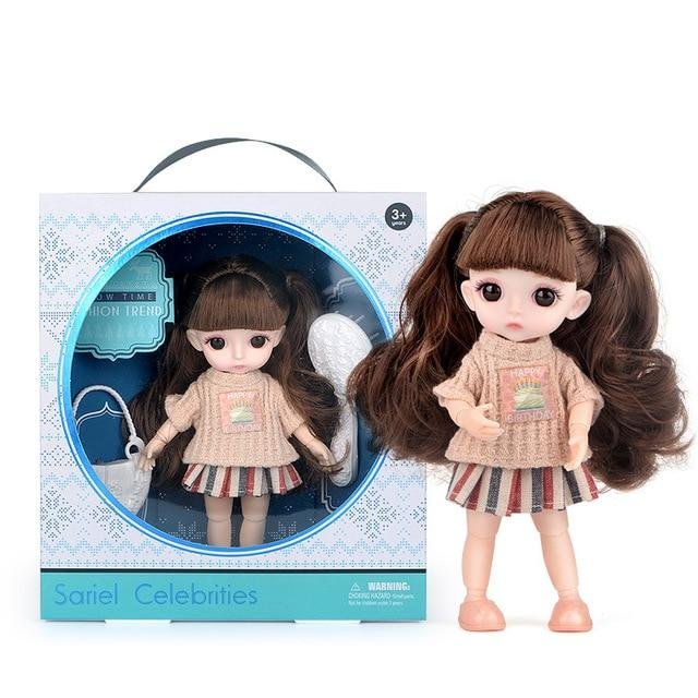 New High Quality 1/12 13 Moveable Jointed 16cm Dolls 