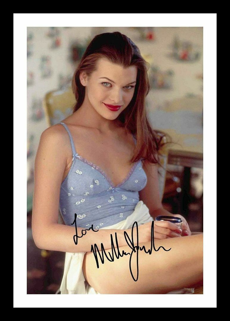 Milla Jovovich Autograph Signed & Framed Photo Poster painting