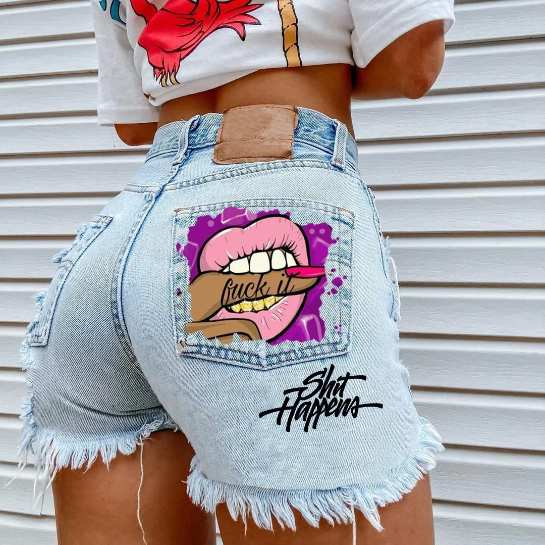 High waist hot denim shorts