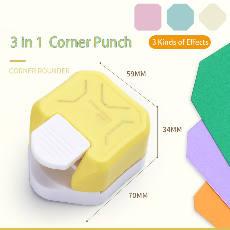 R4 R7 R10 3 In 1 Corner Rounder Paper cutter Border Punch Round Corner Paper Cutter Card Scrapbooking for DIY Handmade Crafts