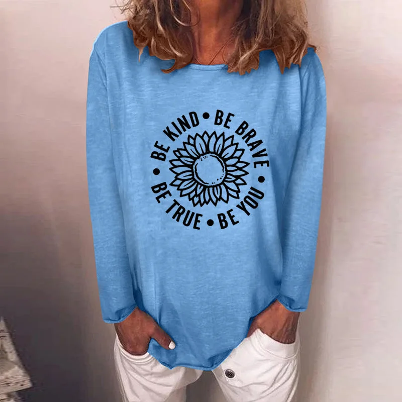 Long Sleeve Crew Neck Be Kind Shirt
