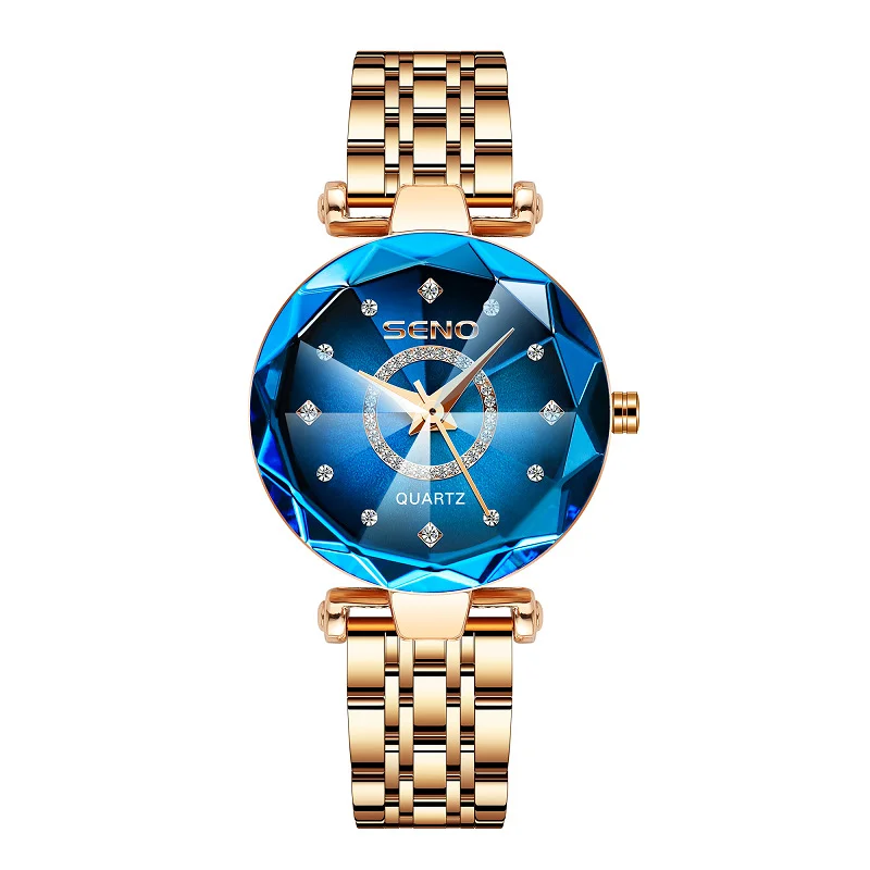 Starry Diamond Dial Ladies Waterproof Watch