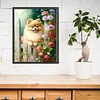 Pomeranian Flowers-11CT Stamped Cross Stitch 40*50cm/15.75*19.69in tapestrymarket