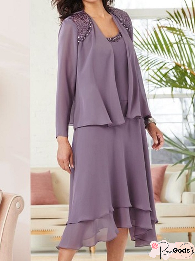 Plain Autumn Urban Natural Wedding Loose Cotton-Blend Coat With Skirt Regular Two Piece Sets For Women