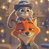Diamond Painting -DIY Round Drill Cartoon Judy Riding Nick