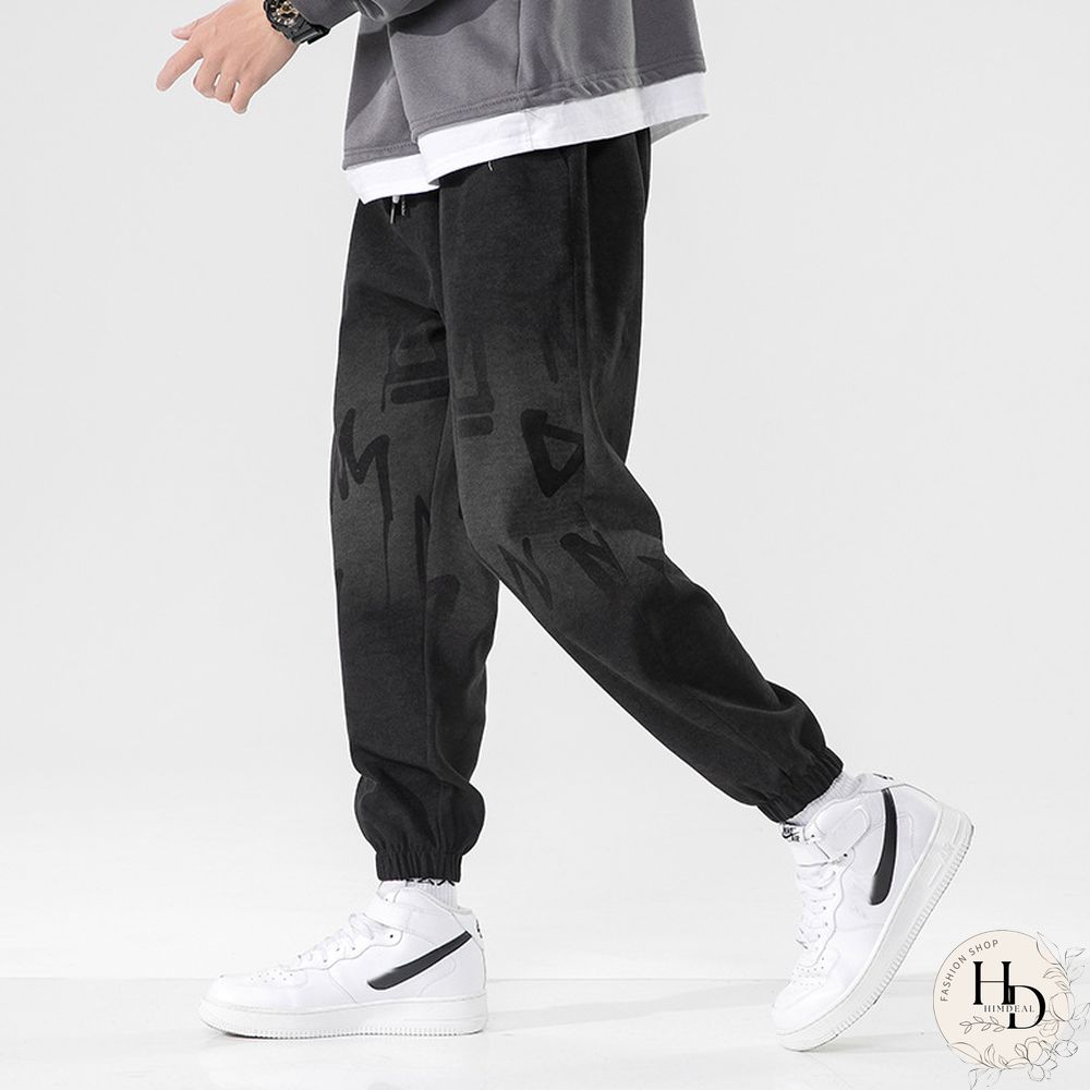 Print Loose Straight Casual Wide Leg Sweatpants