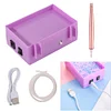 Outil d’aide au diamant portable usb aspirateur diamant peinture stylo kit pour bricolage (violet)