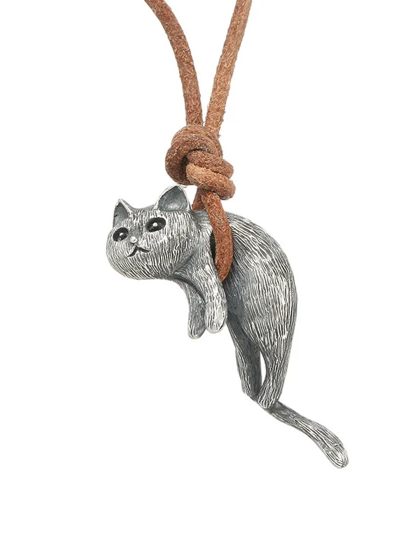 Men's Do Your Cat Fun Cat Shaped Casual Necklaces