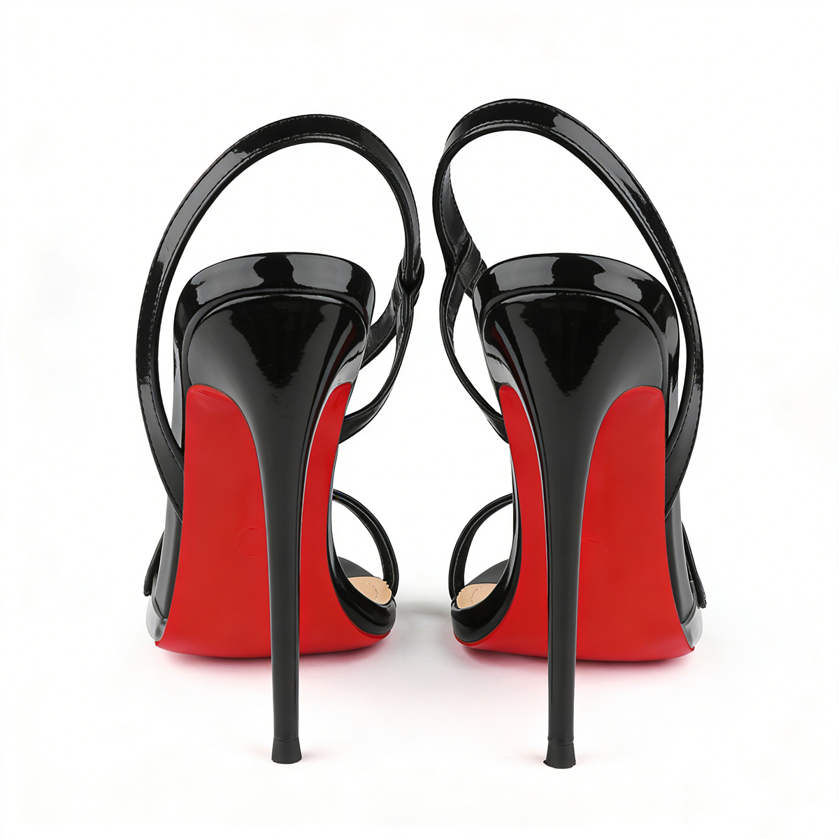 120mm/4.72 inch Spotlight Wavy Straps Sandals Red Bottom Stilettos