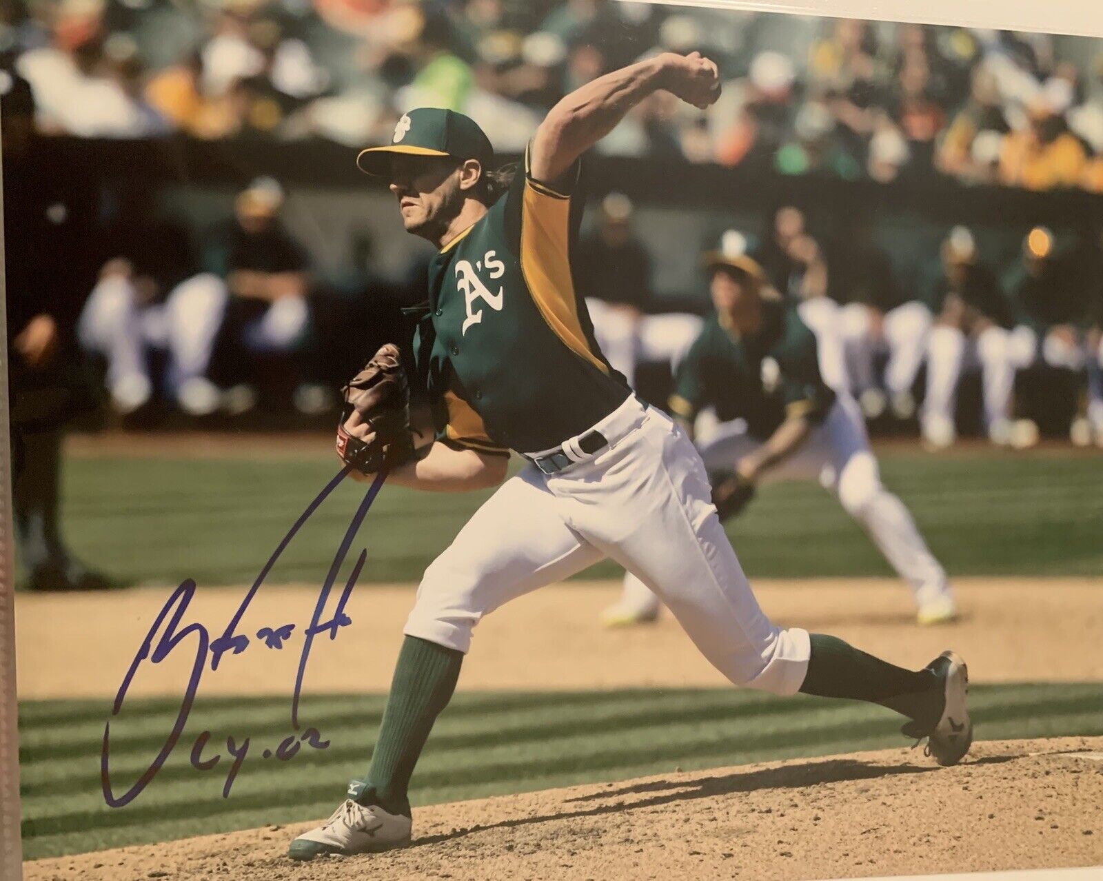 Barry Zito Signed Auto 8x10 Photo Poster painting Pic Athletics a’s