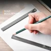 EDC personalized titanium alloy ruler outdoor metal tool self-defense hard ruler waist hanging crowbar