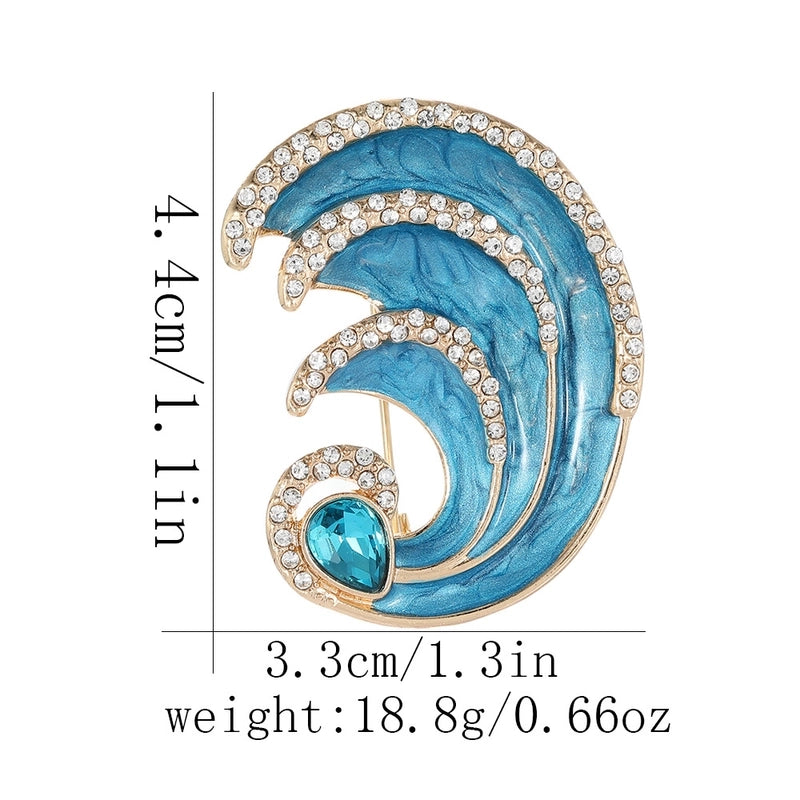 Marine Style IG Style Pin Tortoise Peacock Starfish Alloy Plating Inlay Rhinestones Unisex Brooches