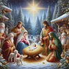 Nativity-14CT Stamped/Counted Cross Stitch 40*40cm/15.75*15.75in tapestrymarket