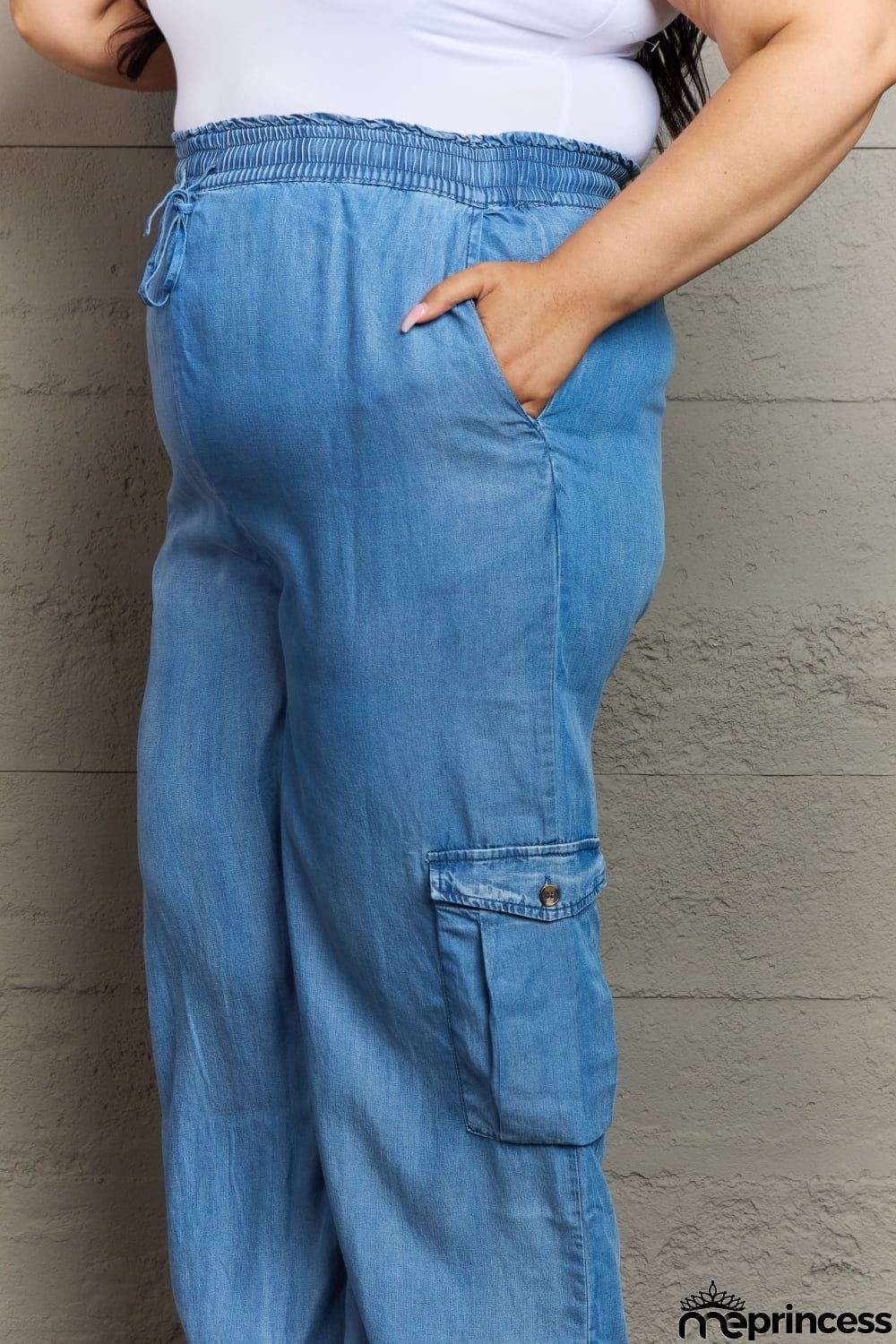 Denim Cargo Pants