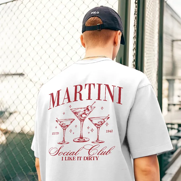 Martini Social Club I Like It Dirty Printed Men's T-shirt