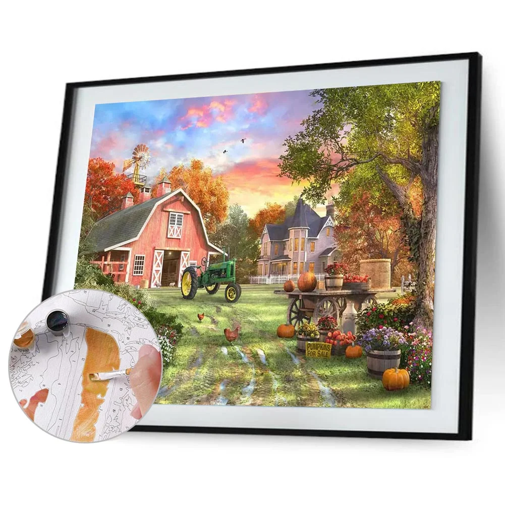 Village Scenery - Paint By Number(50*40cm)